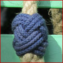 Dark blue cotton Turk's Head knot