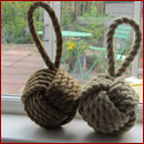 Doorstops in Manila and Flax rope